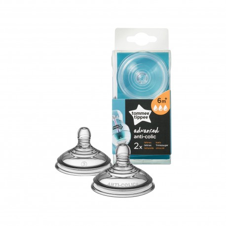 TOMMEE TIPPEE Pokročilý antikolikový set cumlíka - FAST FLOW +6m