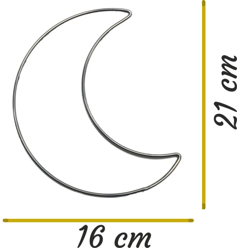 Mesačný prsteň zo STRIEBORNÉHO drôtu, 21 cm, pre makramé