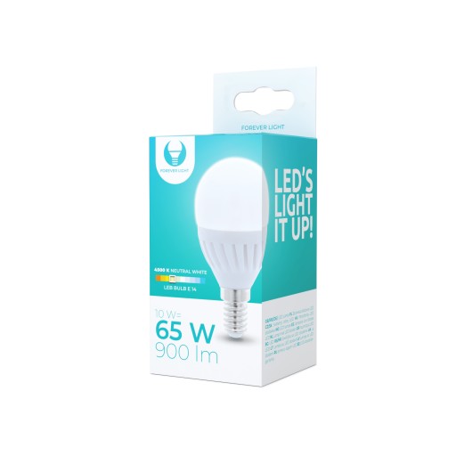 LED žiarovka E14 10W 900lm neutrálna guľa MEGA POWER
