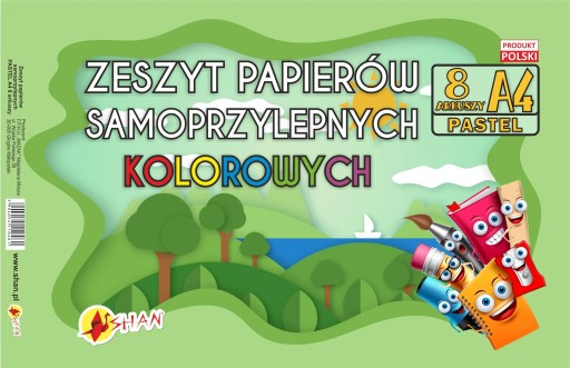 Zápisník samolepiacich papierov PASTEL A4 8k Shan