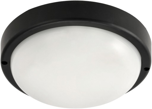 LED stropné svietidlo pre garáž v suteréne LED okrúhle 15W 6000K IP54 čierne