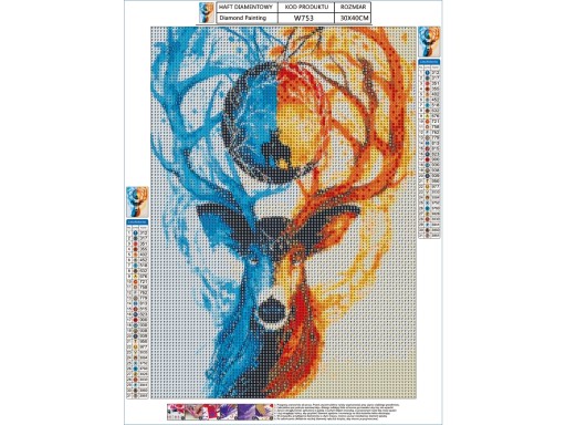 Diamantové vyšívanie DEER Diamantová maľba 5D SET 5D diamantové maľby