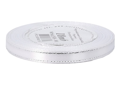 Saténová stuha Silver Stripes, 6mm/27mb, 3 farby na výber