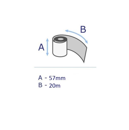 Termo registračná pokladnica rolky 57mm / 20m 10 ks EMERSON