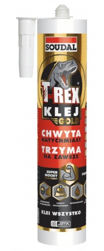 SOUDAL T-REX GOLD INŠTALAČNÉ LEPIDLO UNIVERZÁLNE SILNÉ RÝCHLO BIELE 290ml