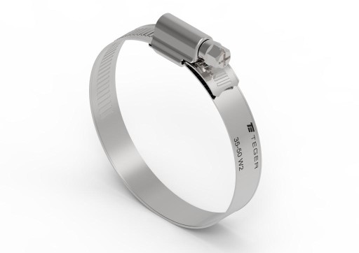 Zosilnená upínacia svorka 35-50 nerezový červ 12mm TEGER 6 kusov