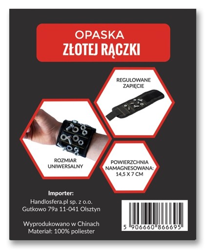 MAGNETICKÝ PÁSOK S MAGNETOVOU RÚČKOU NA ZÁPESTÍ NEODYMIOVÝ MAGNET