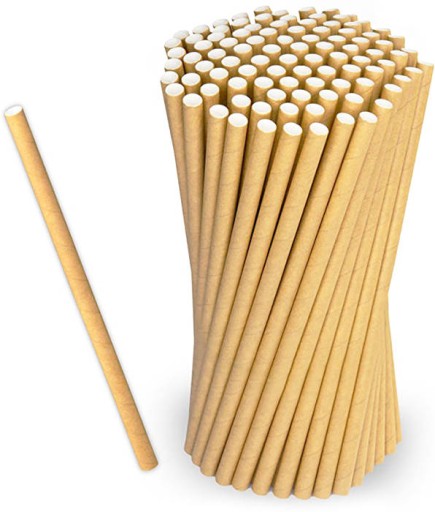 Ekologické papierové slamky ECO kraft trubičky na pitie 100 kusov 6mm