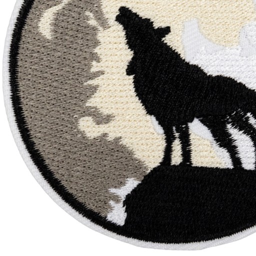 IRON-ON Thermo Patch Wolf on the Hill