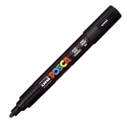 Popisovač Uni Posca PC-5M s plagátovou farbou - ČIERNA