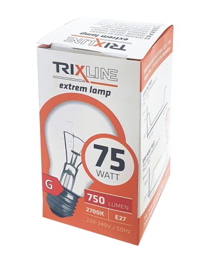 10x tradičná GLS žiarovka 230V E27 75W 750lm TR