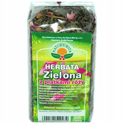 Zelený čaj s lupienkami ruží - Natura Wita 100g