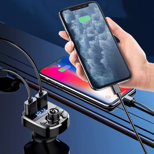 BLUETOOTH FM VYSIELAČ MP3 NABÍJAČKA PREHRÁVAČ BT AUDIO VYSIELAČ