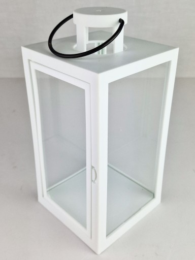 DEKORATÍVNA LAMPIÓNA ZÁHRADNÁ LAMPA OTVÁRAteľná 21CM PRÁZDNÁ BIELA
