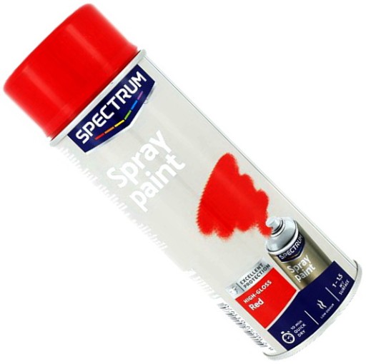 FARBA V STRIEKU ČERVENÝ AKRYLOVÝ LAK 400ML LESK