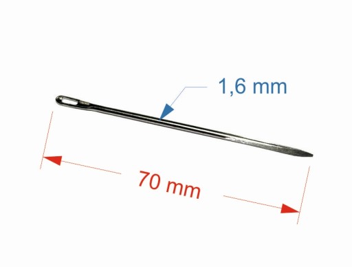7 cm ostrá čalúnnická obuvnícka ihla na ručné šitie