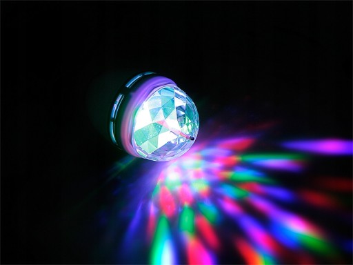 E27 LED ŽIAROVKA DISCO RGB VÝKONNÁ DISCO GUĽA