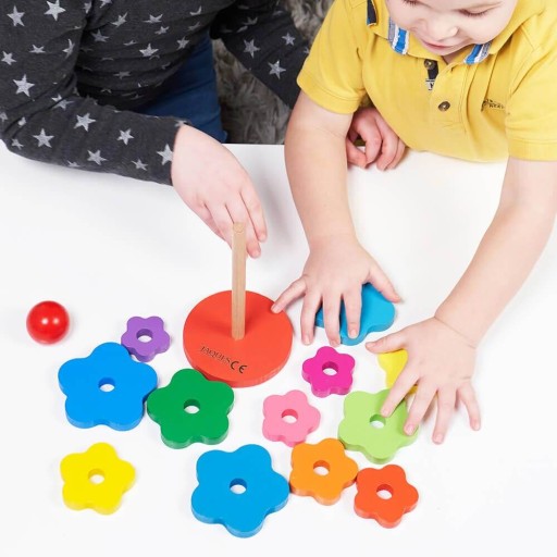 PYRAMÍDOVÝ TRIEDAČ Montessori VEŽOVÉ DREVENÉ BLOKY