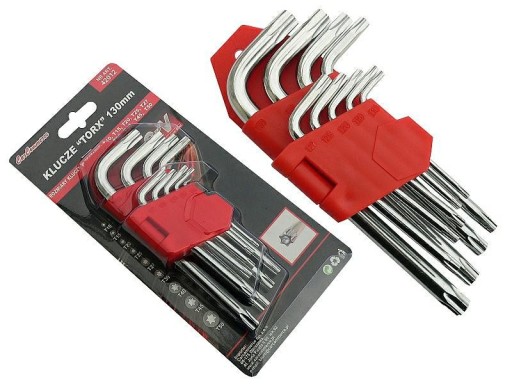 Sada kľúčov TORX 9ks 130mm T10-T50