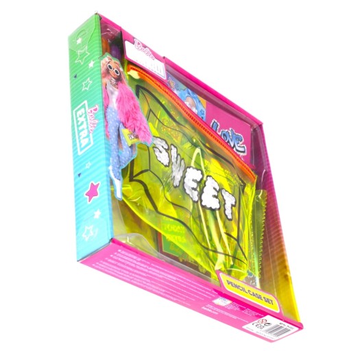 BARBIE EXTRA SET KRABIČKA NA ceruzku S NÁLEPMI