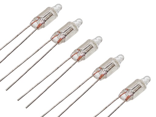 NEON ORANŽOVÁ 65VAC 230V AC 4X10mm sada 5 kusov