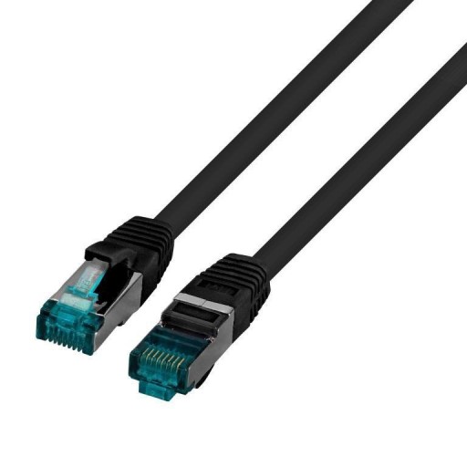 S/FTP prepojovací kábel kat.6A čierny 0,15 m LSZH PC-6ASFTPLSZH-BK0,15