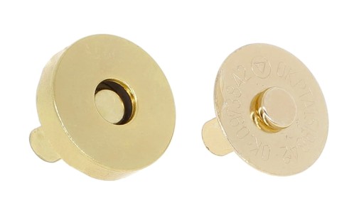 Magnet na tašku s magnetom 18 mm zlatý