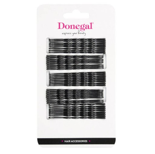 DONEGAL Krátke čierne spony 4,3 cm 40 kusov