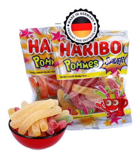 HARIBO Fruit Jelly Sour Fries 100g z Nemecka
