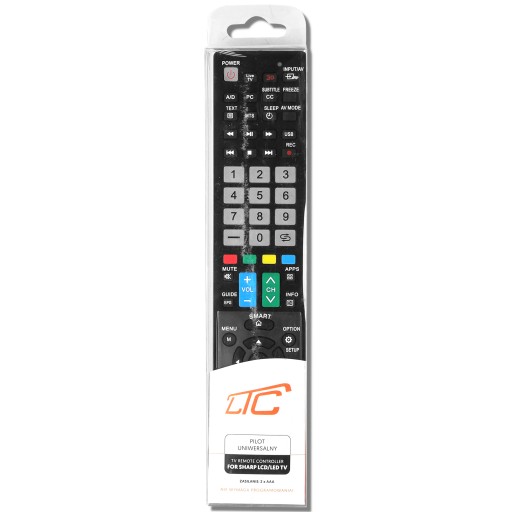 DIAĽKOVÉ OVLÁDANIE PRE LCD TV SHARP UNIVERZÁLNY SMART NETFLIX YT