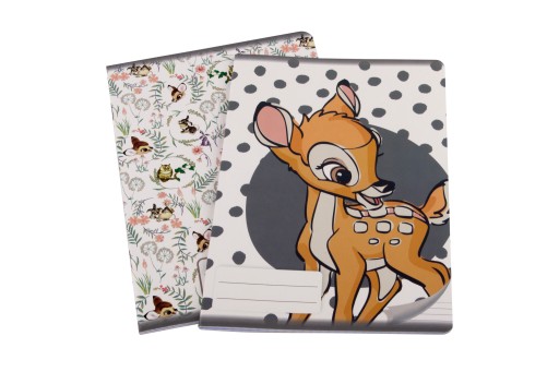 A5 linajkový zošit, 32 strán, tematické Bambi, Disney vzory, školské
