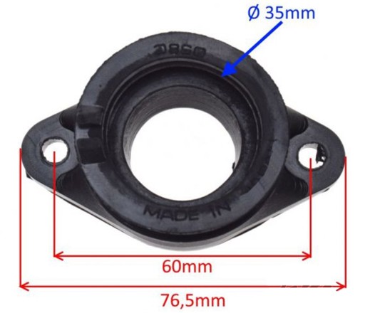 Konektor karburátora sacie potrubie motora Ø 35mm SUZUKI GN125 GN NF41A 4T