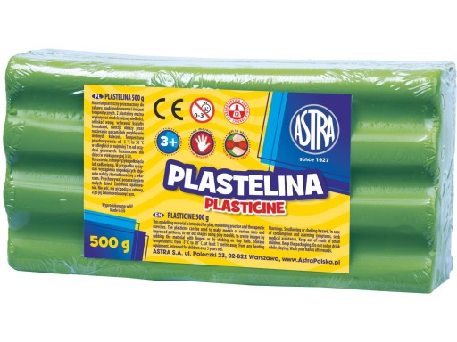 Plastelína 500g Astra Svetlozelená
