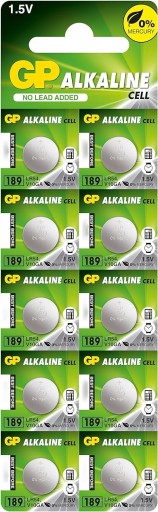 20x ALKALICKÁ BATÉRIA GP LR 1130 L1131 AG10 LR54 G10 LR1130 189