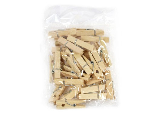 Klipy na drevo 30 KS 3,5CM NATURAL