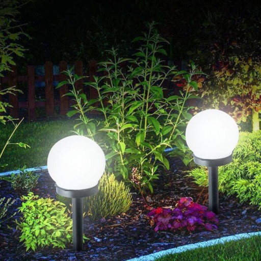 solárne svietidlo MILKY BALL svietidlo 15cm 4 LED P-015