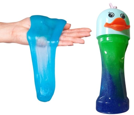 SLIME GLUT NAPÍNAČNÁ GÉLOVÁ HMOTA S KAČIACIMI GLITTRAMI