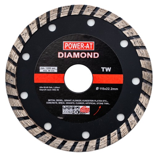 DIAMANTOVÝ KOTOUČ NA BETÓNOVÝ ŽULOVÝ 115 x 22,2 x 7,5 MM TURBO rýchle rezanie