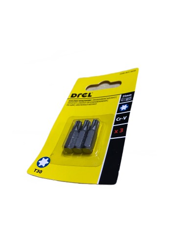 TORX BIT SET T30 X 25MM 3 ks. BIT, BIT