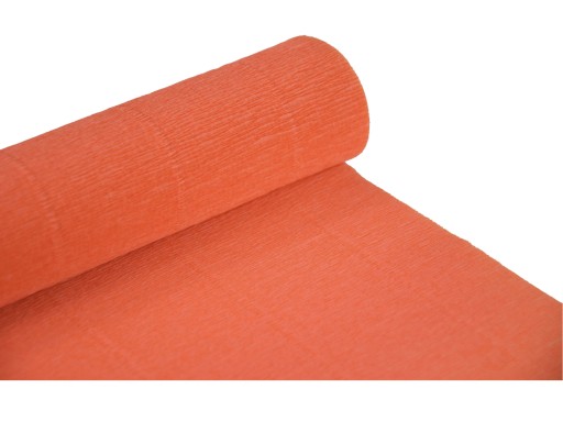Krepový papier, CRIPPED TALIANSKÁ Papier hodvábny 180g Krep č. 17E6 koralovo-oranžová