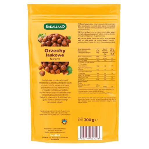 BAKALLAND PRASKANÉ LIESKOVÉ ORIEŠKY ČISTÉ, CELÉ 300G