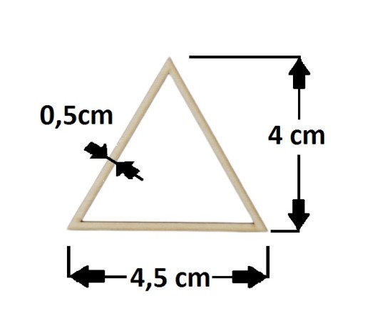 Trojuholníkové obruče 4,5 cm / 10ks lapač snov Scrapki