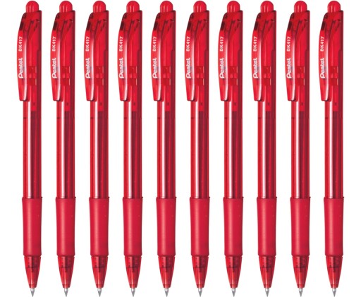 10x automatické červené pero Pentel BK-417