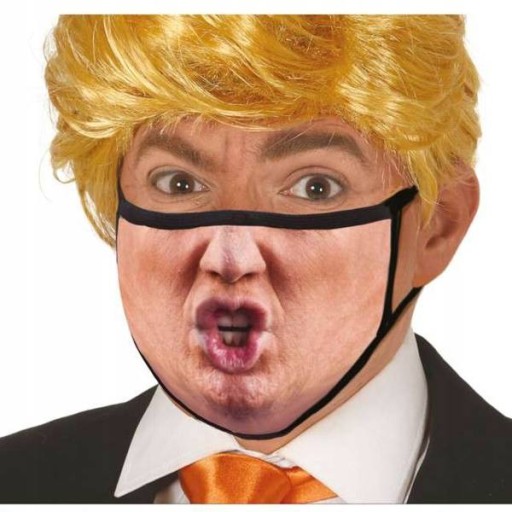 OCHRANNÁ MASKA S POTLAČOU „TRUMPOV“.