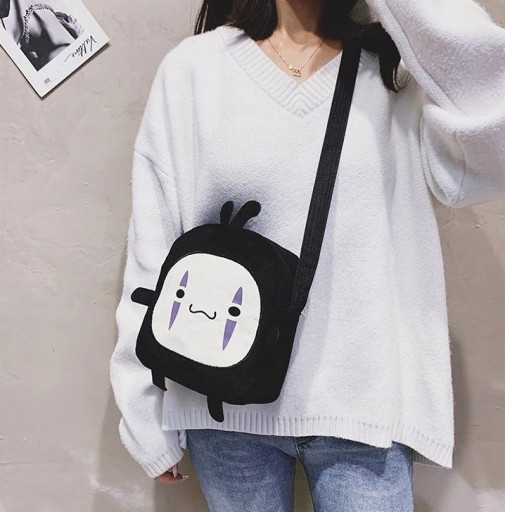 Messenger Bag Peňaženka Face Anime Canvas Cosplay