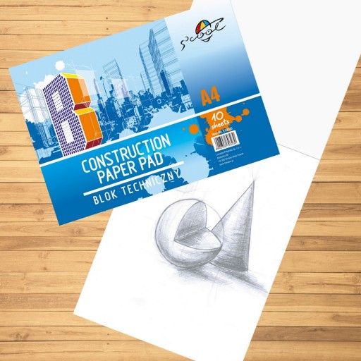 Technický blok A4 biely školský S'COOL 10K 90gsm