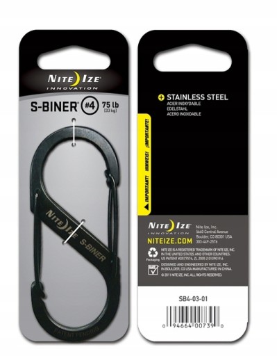 Karabina Nite Ize S-Biner 4 Black (SB4-03-01)