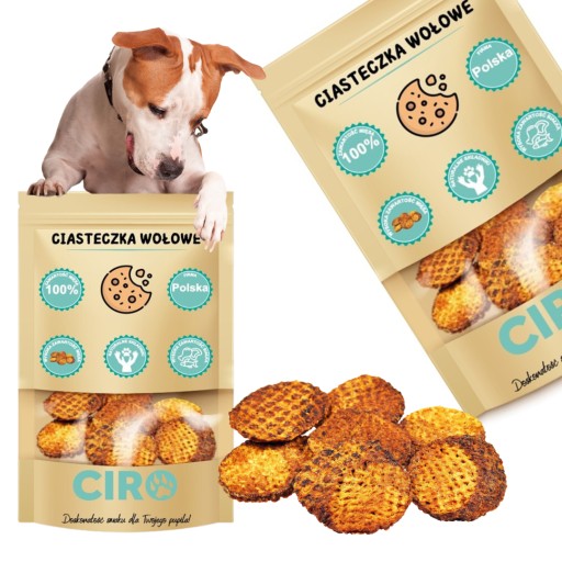 Psia pochúťka Ciro Beef Cookies 50G Natural 100% Mäso!