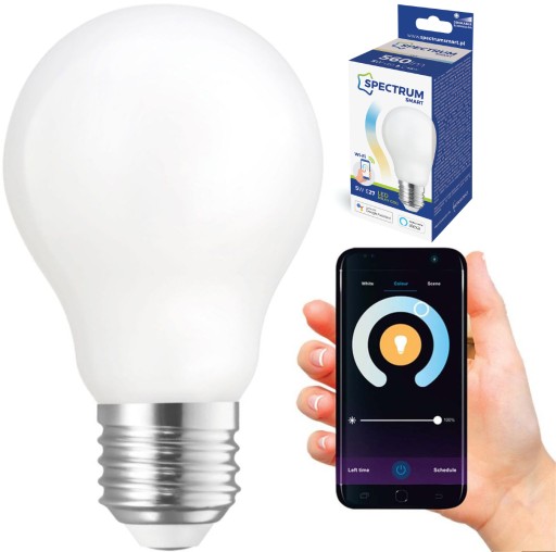 E27 5W COG MILKY WiFi Tuya SMART LED žiarovka