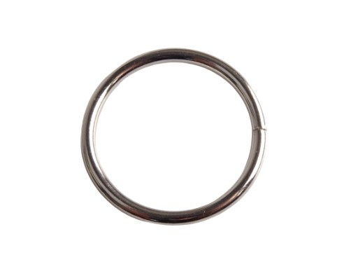 Koženkový prsteň 35 / 3,5 mm striebro, 10 kusov